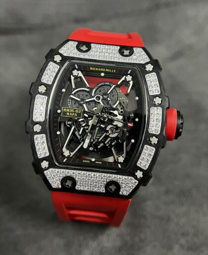 Review Fake Richard Mille RM 35-02 Black Carbon Diamonds Watch